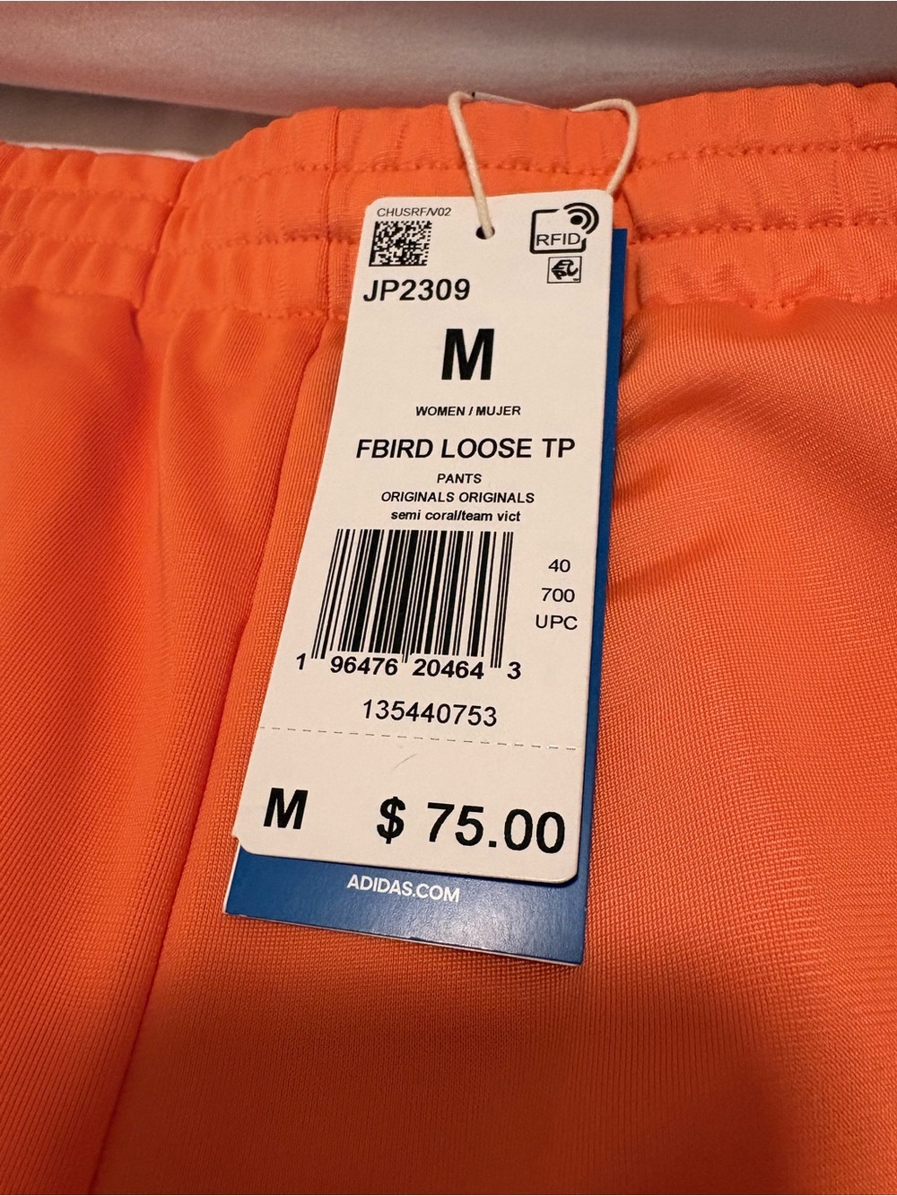 Adidas Originals Firebird Women Loose Pants Semi Coral Size M - New - Picture 4 of 16